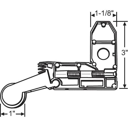Strybuc Patio Screen Door Roller Assy. 10-457SS
